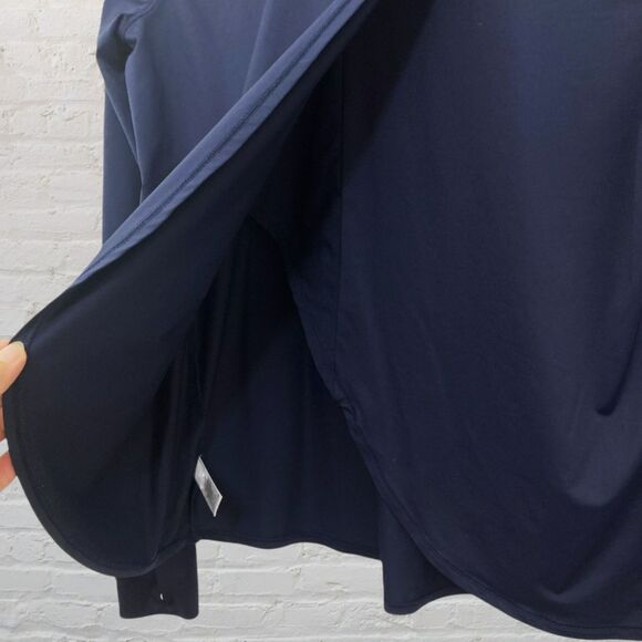 Athleta Sunlover UPF Tulip Back Top S Navy - Picture 7 of 15